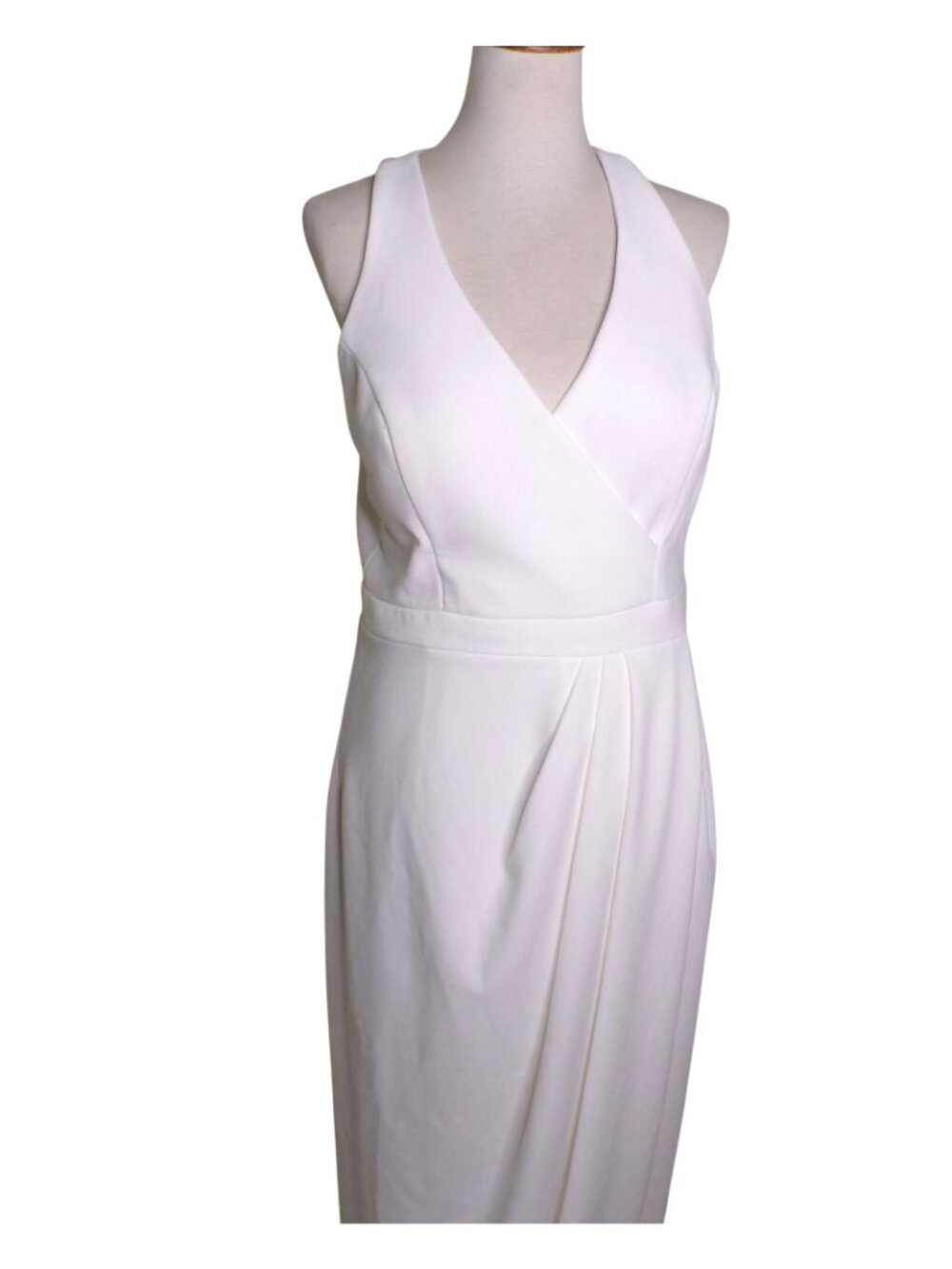 🆕XSCAPE Tulip Hem Sleeveless Gown Dress Ivory 2 - Picture 10 of 11
